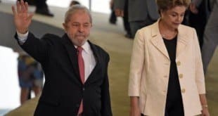 A presidente afastada Dilma Rousseff e o ex-presidente Lula