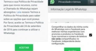 O aplicativo de mensagens instantâneas WhatsApp anunciou na quinta-feira (25) uma grande mudança nos termos de uso e na política de privacidade do serviço. Pela primeira vez, a companhia vai permitir que a plataforma seja usada oficialmente por empresas, o primeiro passo para a que o aplicativo - comprado pelo Facebook em fevereiro de 2014, por US$ 21,8 bilhões - se torne rentável. Atualmente, o serviço não gera receita, pois que deixou de cobrar assinatura anual de US$ 1 dos usuários em janeiro deste ano e opta por não exibir publicidade. Nos próximos meses, porém, o app vai começar a testar uma nova modalidade corporativa do serviço, que vai transformar o WhatsApp num "mediador" para conversas entre empresas e consumidores. "Nós precisávamos alterar os termos de uso antes", disse o diretor de comunicação global do aplicativo, Matt Steinfield, em entrevista ao jornal O Estado de S. Paulo. "Porque, até agora, não permitíamos que as empresas usassem o serviço oficialmente " O WhatsApp tem mais de 1 bilhão de usuários no mundo, sendo mais de 100 milhões no Brasil. Por aqui, muitas empresas e profissionais liberais já usam o serviço para fazer negócios. Por contrariarem os termos de uso, porém, alguns desses empreendedores acabavam bloqueados pelo aplicativo de mensagens instantâneas. No texto dos novos termos de uso, que passou a valer quinta, a empresa dá algumas dicas de que vai adotar estratégia similar à do aplicativo Facebook Messenger: em vez de as empresas enviarem propaganda, elas poderão usar a ferramenta para compartilhar alertas sobre entrega de pedidos, informações do status de voos ou recibos de produtos que um cliente já adquiriu. As informações poderão ser enviadas não por humanos, mas por robôs virtuais que vão se comunicar com os consumidores numa conversa informal. "Esse é o primeiro passo para o Facebook monetizar o grande investimento que fez no WhatsApp", disse o vice-presidente da consultoria Forrester, Thomas Russon. Privacidade O uso do WhatsApp por empresas, porém, não é a única estratégia do Facebook para gerar receita com o app. Os novos termos de uso também mudam a forma como o WhatsApp colabora com a rede social: agora, o aplicativo vai compartilhar dados cadastrais dos usuários do serviço - que incluem o número do celular, além do número de identificação, sistema operacional e resolução de tela do dispositivo usado para acessar o serviço. Com a integração, o Facebook poderá associar um usuário do WhatsApp ao perfil equivalente na rede social. Isso vai ajudar o Facebook a sugerir amigos e também a direcionar de forma mais precisa os anúncios mostrados na rede social. "Com o cruzamento de informações dos dois serviços, é possível criar um banco de dados poderoso", disse o coordenador de projetos do Instituto de Tecnologia e Sociedade (ITS-Rio), Marco Konopacki. Nos termos de uso, o WhatsApp esclarece que as mensagens trocadas pelos usuários continuam a ser criptografadas de ponta a ponta - isto é, só podem ser lidas pelo remetente e destinatário -, e não serão cedidas ao Facebook.