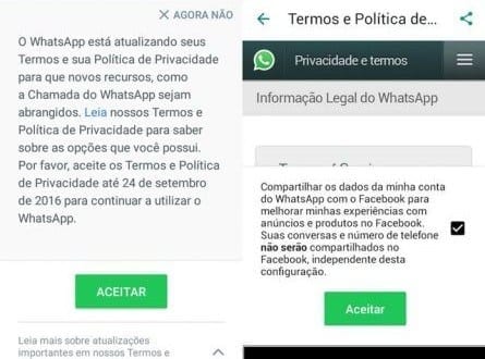 O aplicativo de mensagens instantâneas WhatsApp anunciou na quinta-feira (25) uma grande mudança nos termos de uso e na política de privacidade do serviço. Pela primeira vez, a companhia vai permitir que a plataforma seja usada oficialmente por empresas, o primeiro passo para a que o aplicativo - comprado pelo Facebook em fevereiro de 2014, por US$ 21,8 bilhões - se torne rentável. Atualmente, o serviço não gera receita, pois que deixou de cobrar assinatura anual de US$ 1 dos usuários em janeiro deste ano e opta por não exibir publicidade. Nos próximos meses, porém, o app vai começar a testar uma nova modalidade corporativa do serviço, que vai transformar o WhatsApp num "mediador" para conversas entre empresas e consumidores. "Nós precisávamos alterar os termos de uso antes", disse o diretor de comunicação global do aplicativo, Matt Steinfield, em entrevista ao jornal O Estado de S. Paulo. "Porque, até agora, não permitíamos que as empresas usassem o serviço oficialmente " O WhatsApp tem mais de 1 bilhão de usuários no mundo, sendo mais de 100 milhões no Brasil. Por aqui, muitas empresas e profissionais liberais já usam o serviço para fazer negócios. Por contrariarem os termos de uso, porém, alguns desses empreendedores acabavam bloqueados pelo aplicativo de mensagens instantâneas. No texto dos novos termos de uso, que passou a valer quinta, a empresa dá algumas dicas de que vai adotar estratégia similar à do aplicativo Facebook Messenger: em vez de as empresas enviarem propaganda, elas poderão usar a ferramenta para compartilhar alertas sobre entrega de pedidos, informações do status de voos ou recibos de produtos que um cliente já adquiriu. As informações poderão ser enviadas não por humanos, mas por robôs virtuais que vão se comunicar com os consumidores numa conversa informal. "Esse é o primeiro passo para o Facebook monetizar o grande investimento que fez no WhatsApp", disse o vice-presidente da consultoria Forrester, Thomas Russon. Privacidade O uso do WhatsApp por empresas, porém, não é a única estratégia do Facebook para gerar receita com o app. Os novos termos de uso também mudam a forma como o WhatsApp colabora com a rede social: agora, o aplicativo vai compartilhar dados cadastrais dos usuários do serviço - que incluem o número do celular, além do número de identificação, sistema operacional e resolução de tela do dispositivo usado para acessar o serviço. Com a integração, o Facebook poderá associar um usuário do WhatsApp ao perfil equivalente na rede social. Isso vai ajudar o Facebook a sugerir amigos e também a direcionar de forma mais precisa os anúncios mostrados na rede social. "Com o cruzamento de informações dos dois serviços, é possível criar um banco de dados poderoso", disse o coordenador de projetos do Instituto de Tecnologia e Sociedade (ITS-Rio), Marco Konopacki. Nos termos de uso, o WhatsApp esclarece que as mensagens trocadas pelos usuários continuam a ser criptografadas de ponta a ponta - isto é, só podem ser lidas pelo remetente e destinatário -, e não serão cedidas ao Facebook.