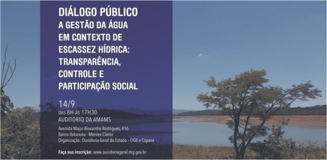Montes Claros - Diálogo público discutirá em Montes Claros gestão da água no Território Norte