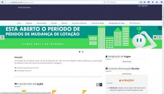 Montes Claros - Prazo para mudança de lotação na SME vai até 30 de novembro