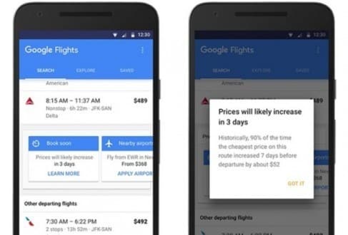 App do Google alertará queda e aumento de preços de passagens aéreas