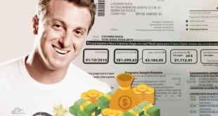 Fatura de Luciano Huck vaza e internet vai à loucura