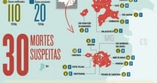 MG - Febre amarela em Minas aumentou 5 vezes em três dias