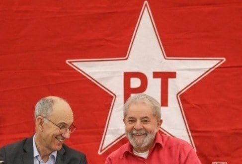 Lula e Rui Falcão participam da reunião do Diretório Nacional do Partido dos Trabalhadores