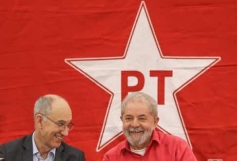Lula e Rui Falcão participam da reunião do Diretório Nacional do Partido dos Trabalhadores