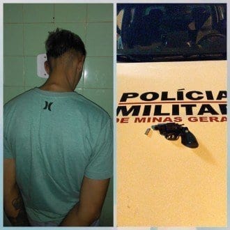 Montes Claros - PM prende homem por porte ilegal de arma no bairro Cidade Nova