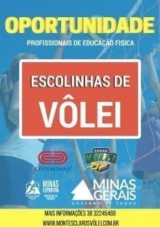 Emprego - AEESB/Montes Claros Vôlei contrata profissionais de educação física para Escolinhas de Vôlei, em Montes Claros