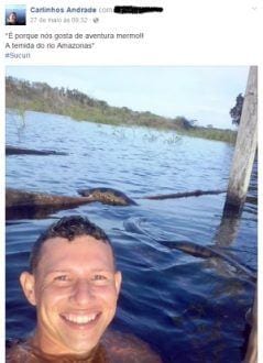 Jovem tira selfie com 'Anaconda da Amazônia' e imagem viraliza