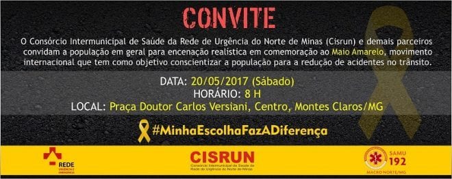 Montes Claros - Campanha Maio Amarelo: SAMU realiza simulação realística na Praça Dr. Carlos