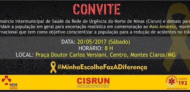 Montes Claros - Campanha Maio Amarelo: SAMU realiza simulação realística na Praça Dr. Carlos