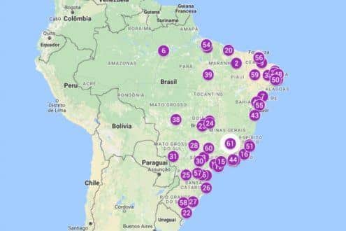 Mapa de assassinatos de trans e travestis no Brasil