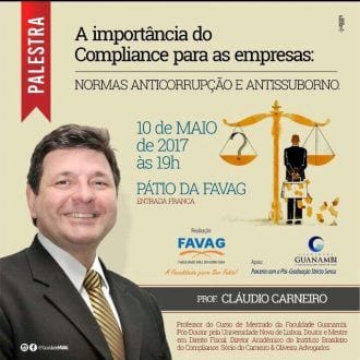 Norte de Minas - Advogado dará palestra gratuita sobre Compliance em em Nova Porteirinha
