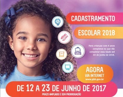 Montes Claros - Cadastramento escolar 2018 termina nesta sexta-feira