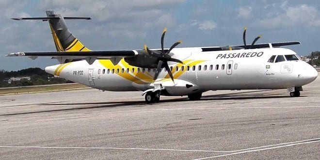 A aeronave turbo-hélice modelo ATR-72