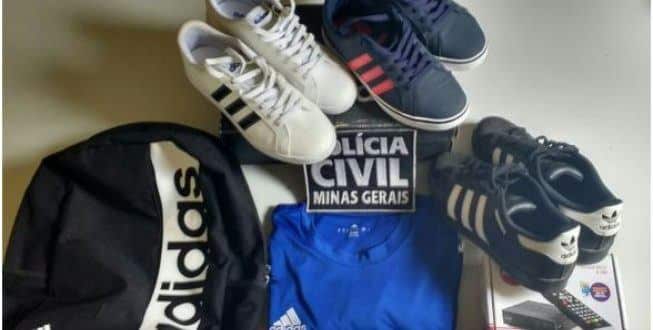 A Polícia conseguiu recuperar parte de uma carga com material esportivo