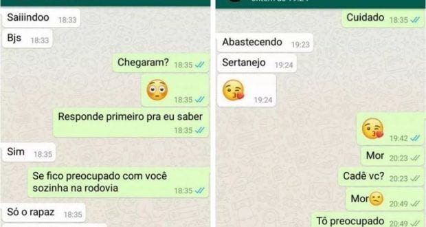 Namorado de jovem morta após dar carona pediu para ela tomar cuidado