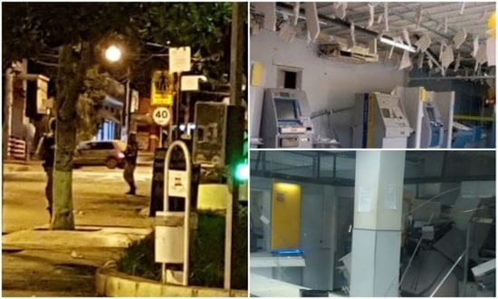 MG - Bando fortemente armado explode agência, ataca quartel e mata policial
