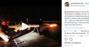 Gusttavo Lima publica vídeo com fuzil e declara apoio a Bolsonaro