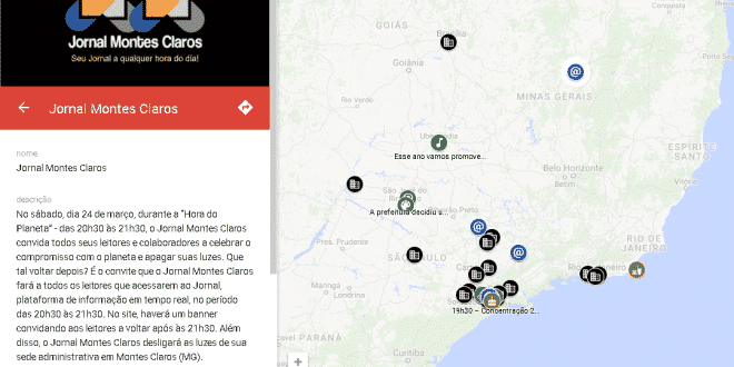 Hora do Planeta - O Jornal Montes Claros é a primeira empresa a aderir o movimento social em Minas Gerais