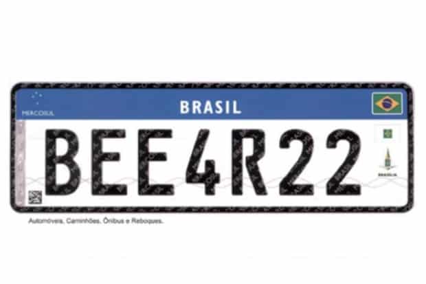 Novo modelo de placa veicular será válido a partir de setembro
