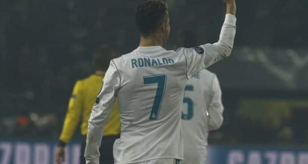 No início do segundo tempo, o astro português Cristiano Ronaldo abriu o placar para o Real Madrid