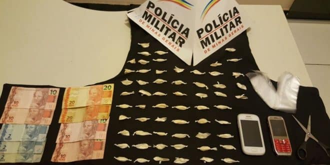 Um jovem de 22 anos foi preso por tráfico de drogas no Bairro Eldorado, em Montes Claros