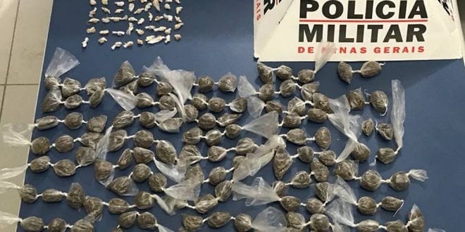 174 buchas de maconha e 54 pedras de crack