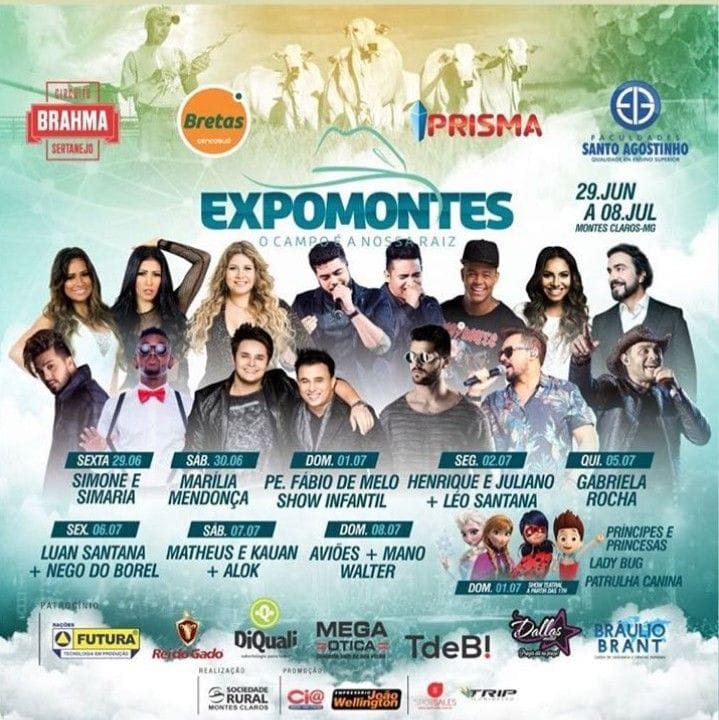 Ingressos avulsos para a Expomontes já estão à venda