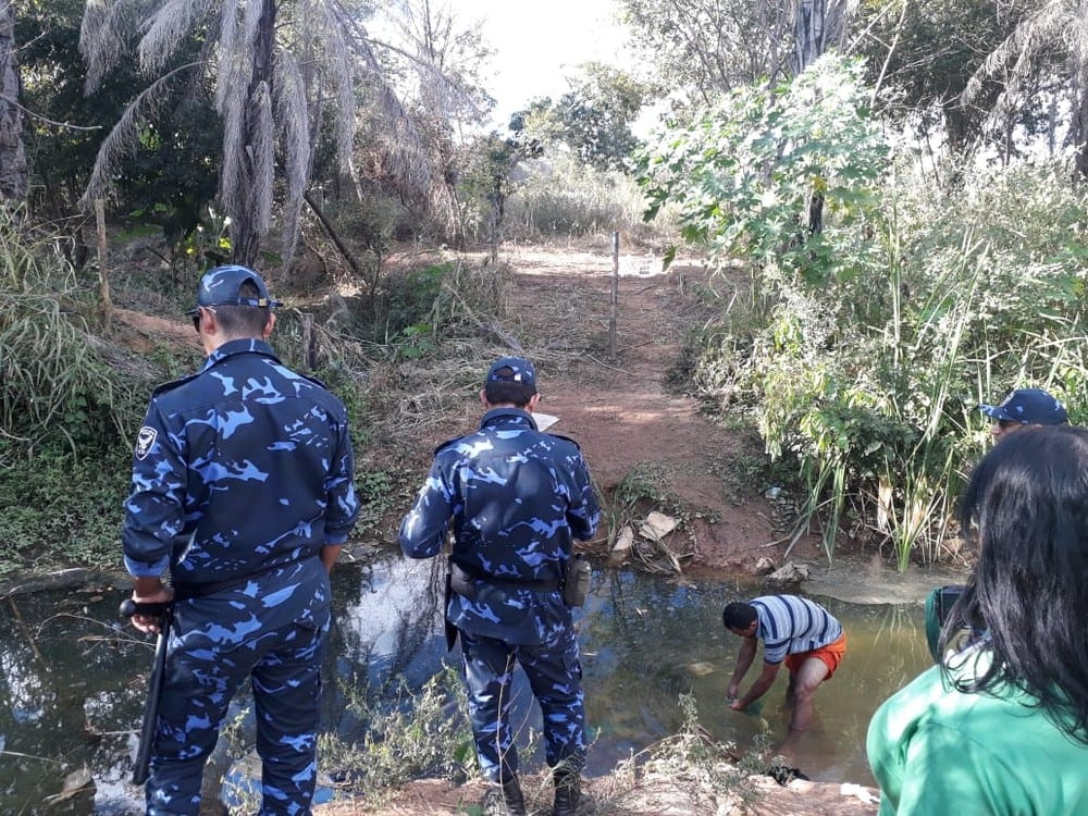 Grupamento Tático Ambiental foi até as margens do Córrego Pai João  - Foto: Prefeitura de Montes Claros