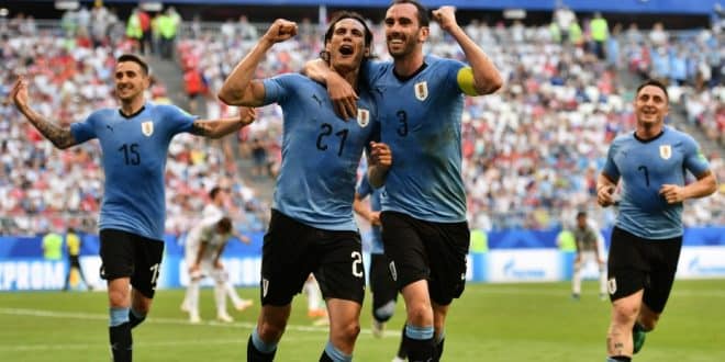 O Uruguai se classificou às oitavas de final com 100% de aproveitamento