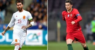 Companheiros de Real Madrid, Sergio Ramos e Cristiano Ronaldo travarão uma batalha épica