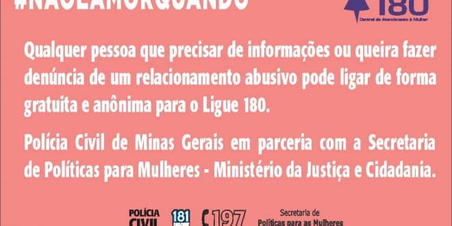 Minas Gerais tem 36 denúncias de agressão contra mulher por dia