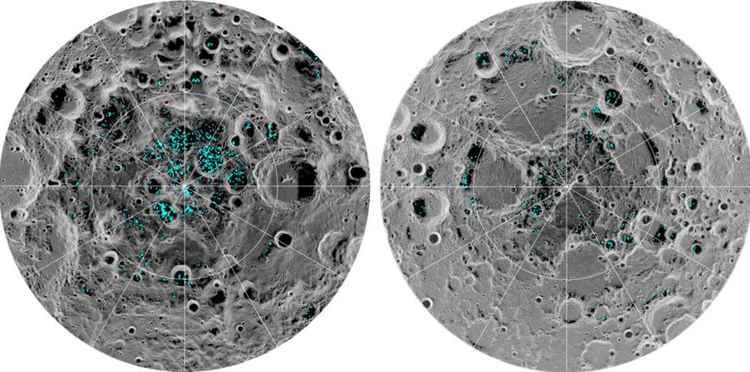 Nasa descobre que a lua tem dois depósitos de gelo