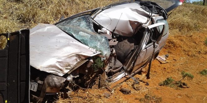 Acidente deixa cinco pessoas feridas em Brasilândia de Minas - Foto: CBMMG