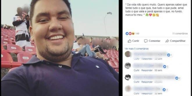 Em uma foto postada nas redes sociais, vítima morta pelos disparos em Francisco Sá escreveu sobre a vida (Foto: Reprodução/Facebook)
