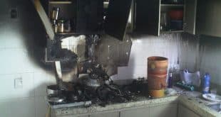 Incêndio em um apartamento no quarto andar de um edifício residencial em Montes Claros