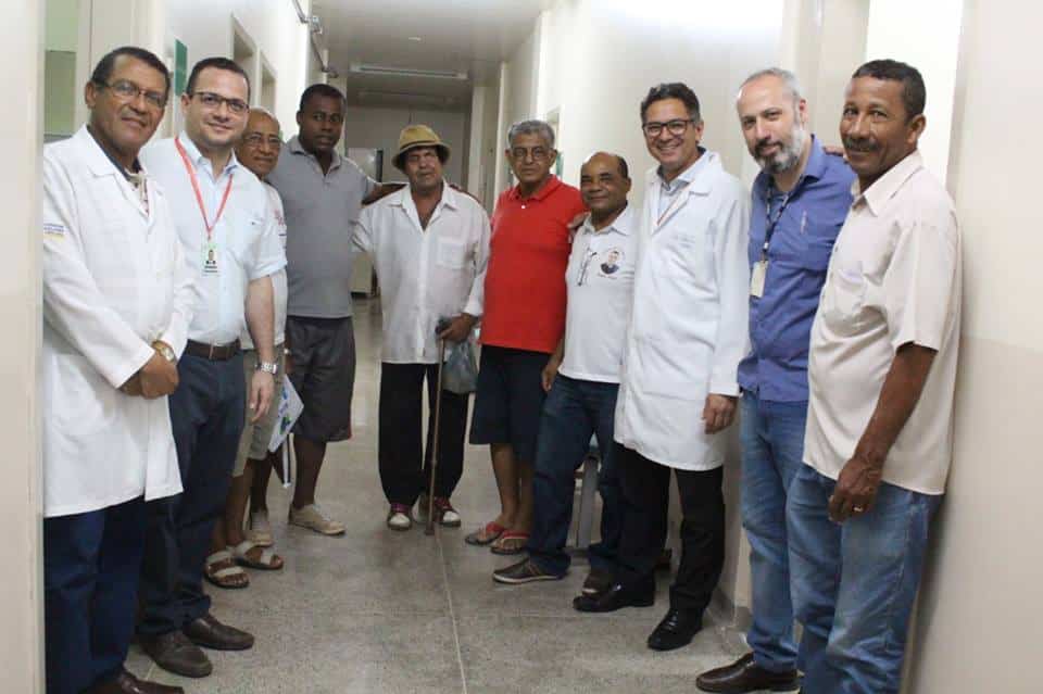 Doutores Luiz da Paixão, Gustavo Carvalho, Evaldo Jener e Sérgio Rametta durante a ação.