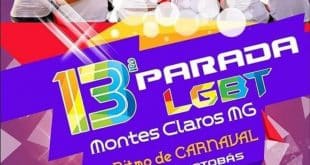 13ª Parada LGBT de Montes claros acontece neste sábado