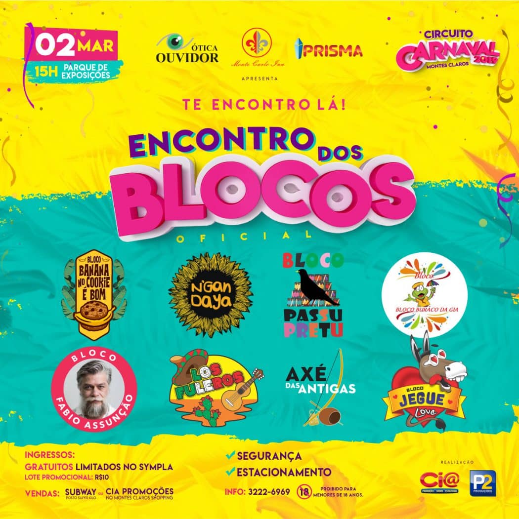 Montes Claros - Encontro dos Blocos e Bloquinho da BAT agitam Carnaval em Montes Claros