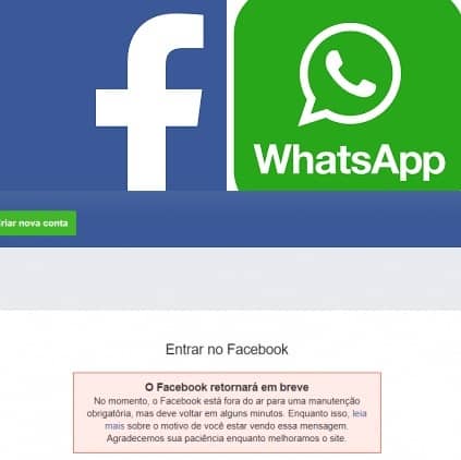 Whatsapp e Facebook fora do ar, saiba o motivo