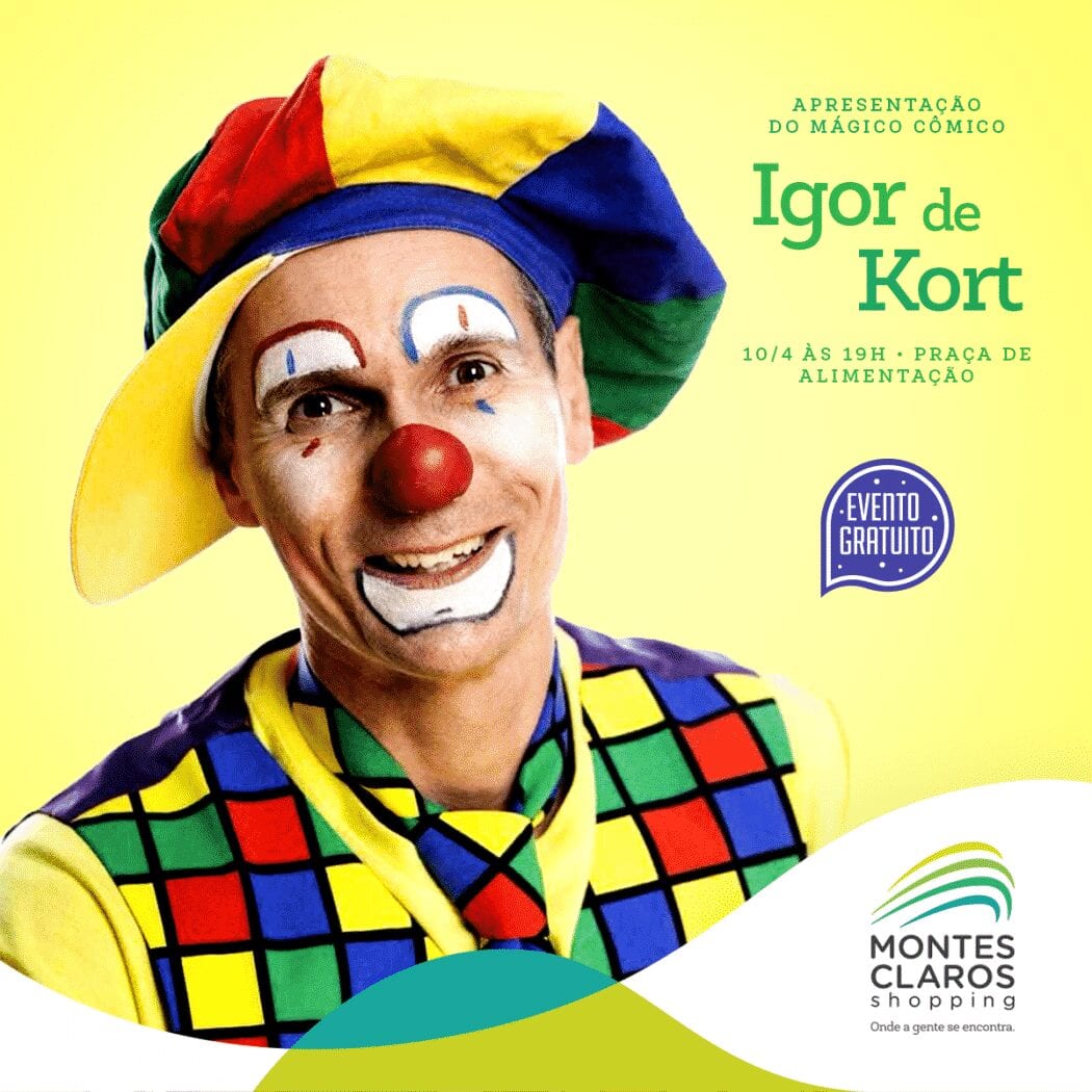 Montes Claros - Show de mágica e palhaçada nesta quarta no Montes Claros Shopping