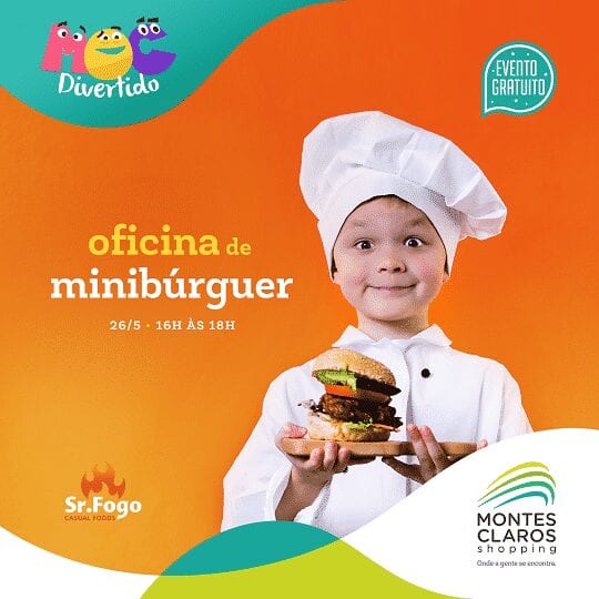 Montes Claros - Celebre o Dia do Hambúrguer numa divertida oficina no Montes Claros Shopping