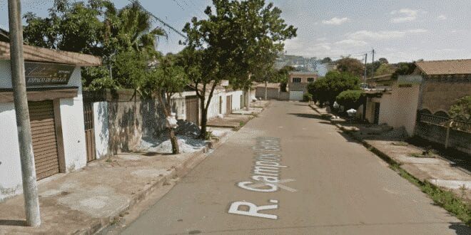 Rua onde ocorreu o crime