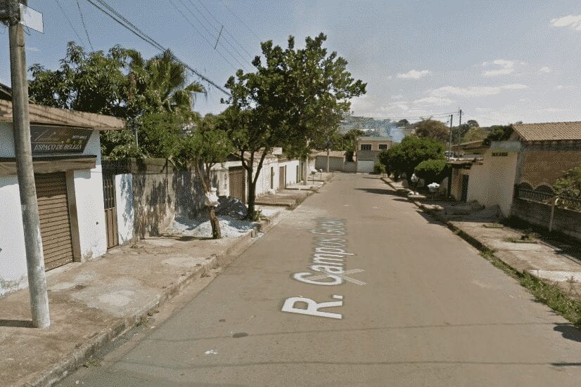 Rua onde ocorreu o crime