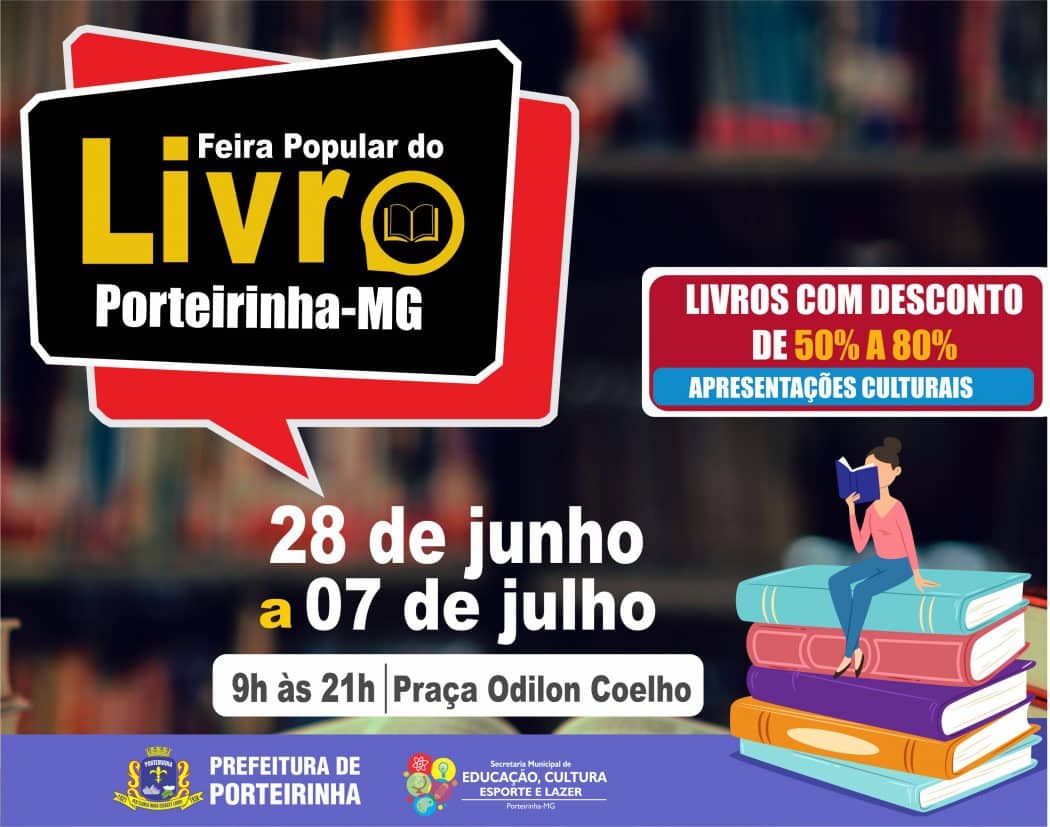 Norte de Minas - Porteirinha receberá feira popular com 10 mil livros com desconto
