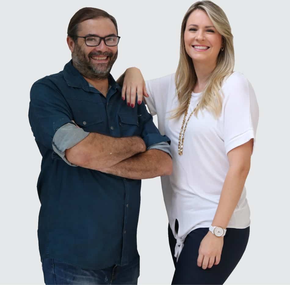 Paula Alcântara e Cristiano Coimbra são os organizadores da Casa Viva