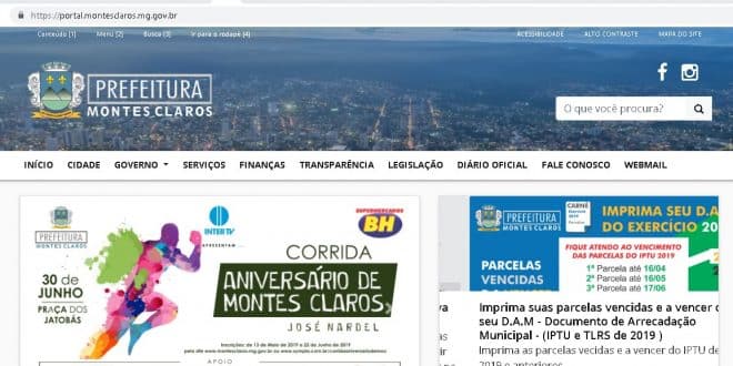 Montes Claros - Site da Prefeitura de Montes Claros é hackeado e fica fora do ar, dados dos contribuintes podem ser tido roubados