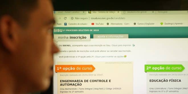 Matrículas de aprovados no Sisu vão até dia 17