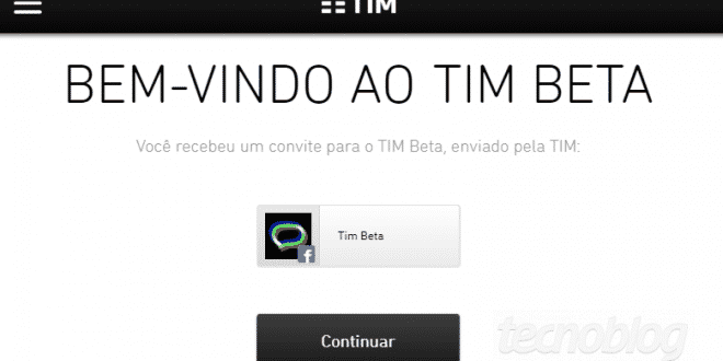 TIM Beta - Operadora de telefonia distribui convites grátis através de site oficial